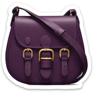 Dark plum coach saddle bag sticker