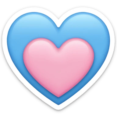 Coração com as cores da bandeira trans  sticker