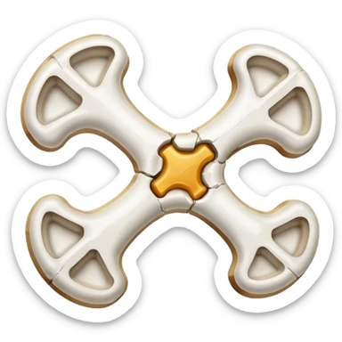 dog bone broken in half sticker