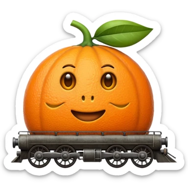 Crie um emoji de um trem pegando fogo sticker
