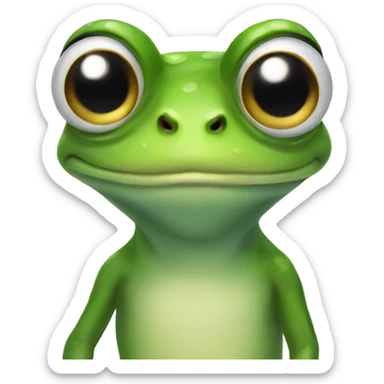 Frog doing side eye sticker