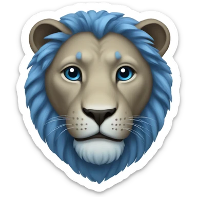 blue lion sticker