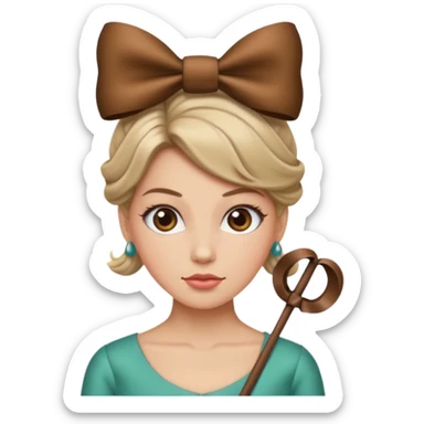 Moño con una mujer sticker