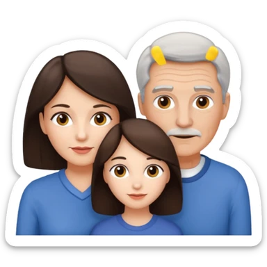  Older Couple with girlfriend brunettes sticker