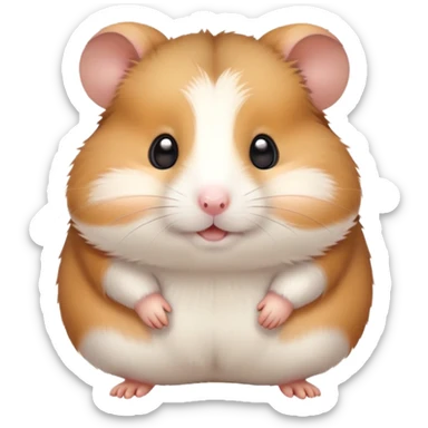 cute hamster with chubby cheeks sticker