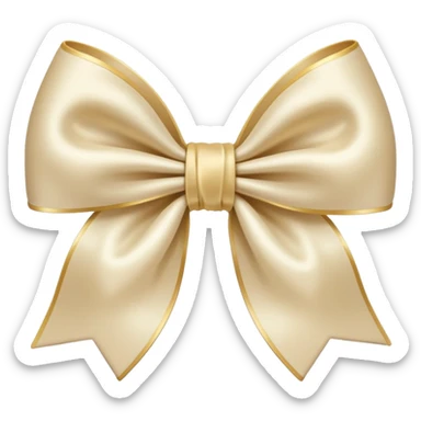 Really light cream bow sticker