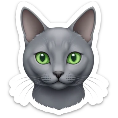 russian blue cat sticker