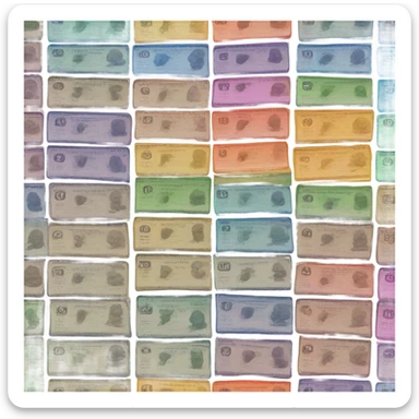 Rainbow money sticker