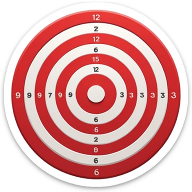 Red-white bullseye target sticker