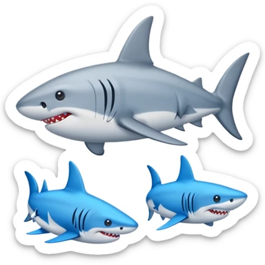 Tiburón con zapatos azules sticker