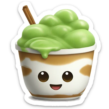 matcha with boba sticker