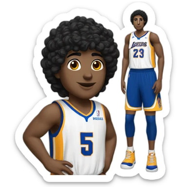 Deni avdija with nba uniform sticker