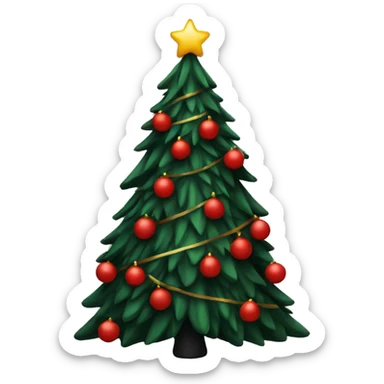 Black and red Christmas tree  sticker