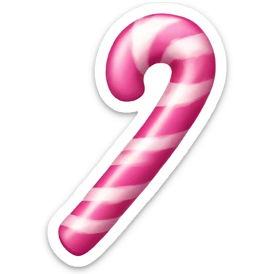 Pink candy cane sticker
