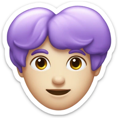 Lilac-violet-indigo-blue-gradient heart sticker