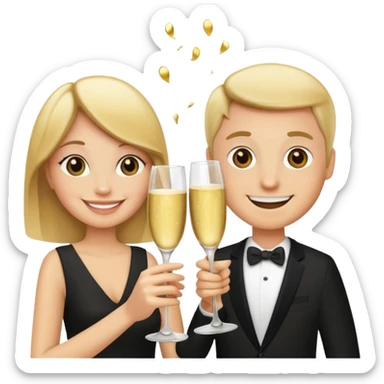 Happy anniversary toast sticker