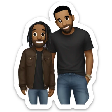 Drake and travis Scott love sticker