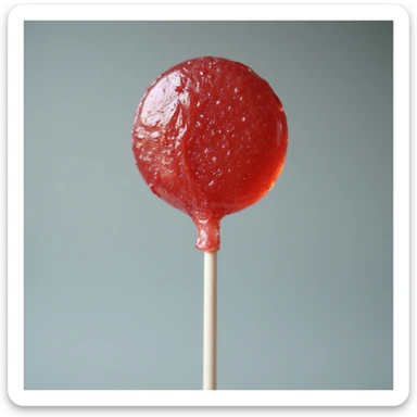 realistic lollipop, with a bite taken out, photorealistic style sticker