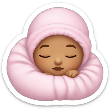 Light skin sleeping newborn sticker