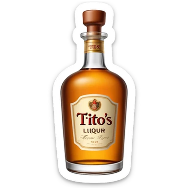 Tito’s liquor bottle sticker