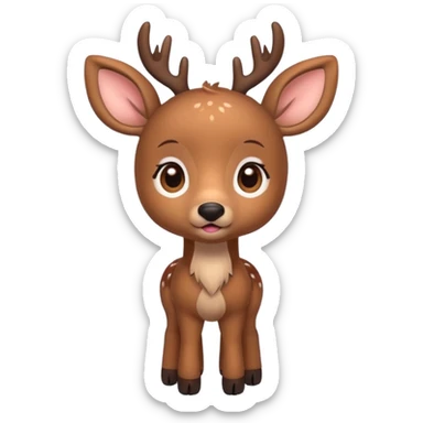 cute little deer full body sticker
