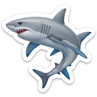 Shark with blue nike shoes sticker