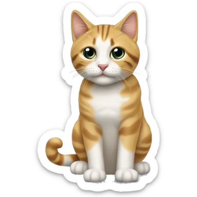 Вислоухая кошка в черепаховом окрасе спит клубочком sticker