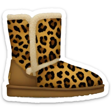 Uggs with leopard print sticker