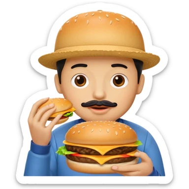 want the Gooey Cheeseburger in 5–20° gentle bird’s-eye angle

 sticker