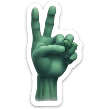 zombie hand pointing finger sticker