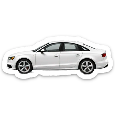 white audi sticker