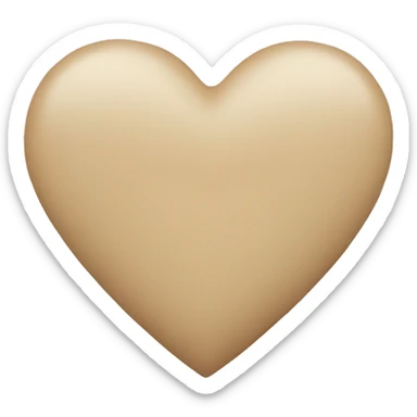 beige heart sticker