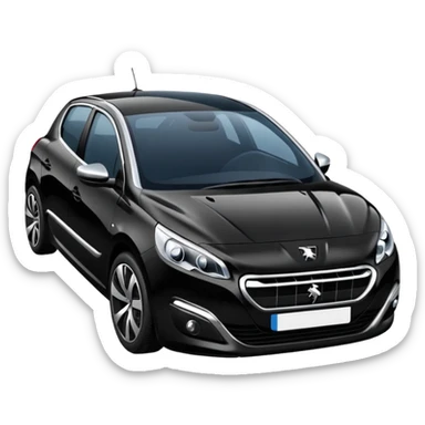 Siyah peugeod sticker