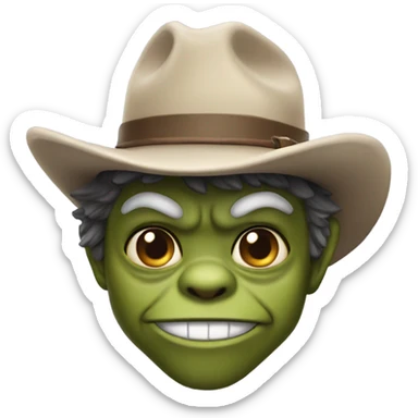Gremlin in cowboy hat sticker