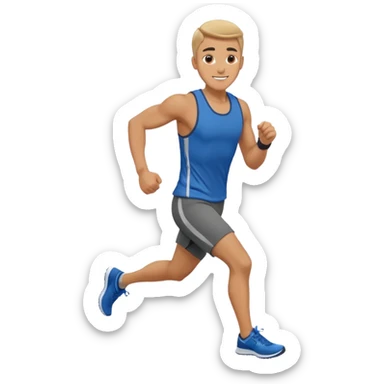 guy running workout clothes  sticker