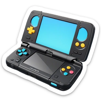 Clash of Clans aesthetic: Cinematic Playful PlayStation Portable (PSP) Portrait Emoji, rendered in a 3D vector-style similar to standard emojis with minimal shading and bold, simplified shapes. A compact, distinct form with signature details, softly glowing with a cutting-edge console technology charm. Simplified yet unmistakably iconic, highly detailed and consistent, glowing with a soft radiance and high shine. Stylized with a touch of technological advancement and a soft glowing outline, capturing the essence of a beloved gaming relic with a friendly, playful manner! sticker