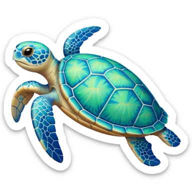Pastel sea turtle sticker