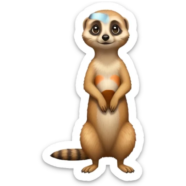 A meerkat standing  sticker