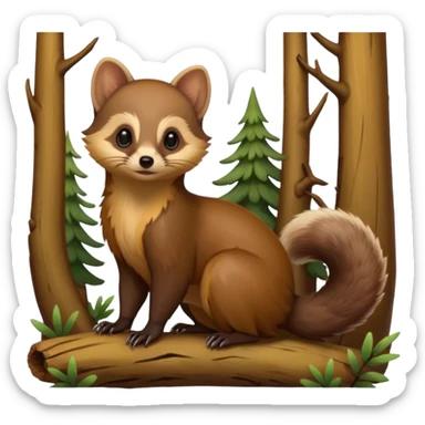 European pine marten sticker