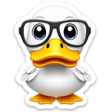 geek duck cute sticker