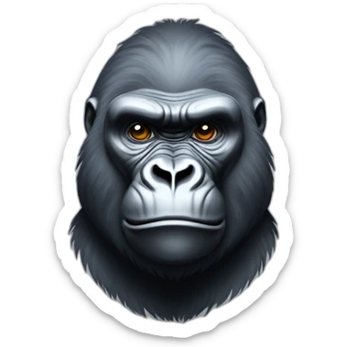 Silverback gorilla sticker