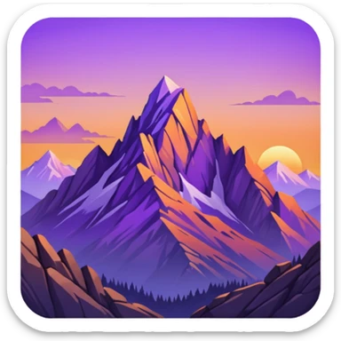 mountain sunrise sticker
