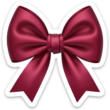 Maroon mini bow sticker