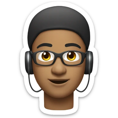 Twerk instructor with aerobics headset on sticker