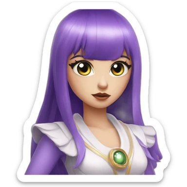 majestic godly violet iris eyeball serious intense symmetrical knowledgable sticker