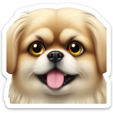 Pekingese cute dog boy sticker