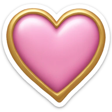 a pink gold heart sticker