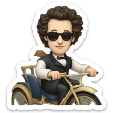 pushkin driving a cool ca sticker