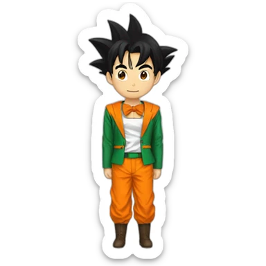 fernanfloo con traje de goku sticker