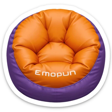 bean bag chair topdown simple sticker